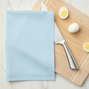 Plain colour solid cloudy light blue kitchen towel