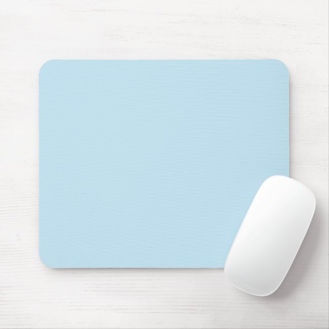 Plain colour solid cloudy light blue mouse pad (With Mouse)