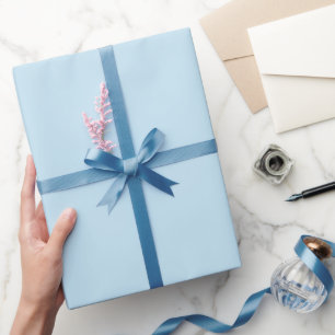 Plain colour solid cloudy light blue wrapping paper