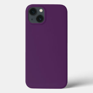Plain colour solid midnight dark purple iPhone 13 case