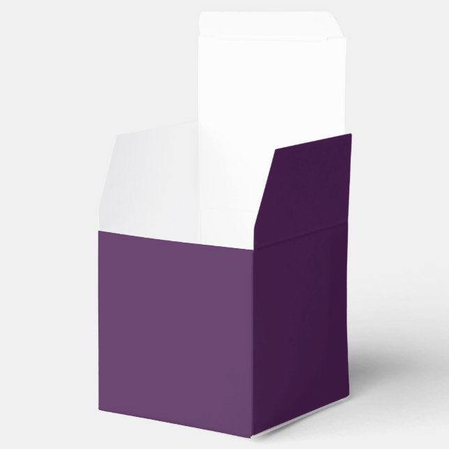 Plain colour solid midnight dark purple favor box (Opened)
