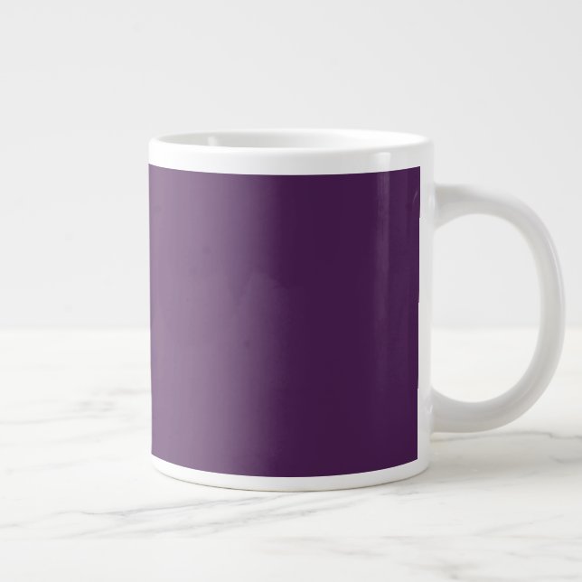 Plain colour solid midnight dark purple large coffee mug (Right)