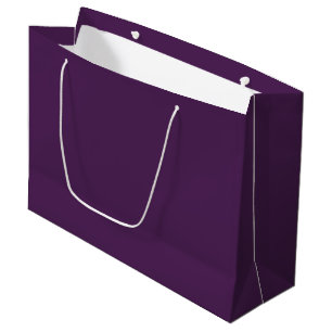 Plain colour solid midnight dark purple large gift bag
