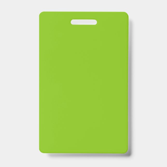 Plain colour solid parrot bright lime green badge (Front)