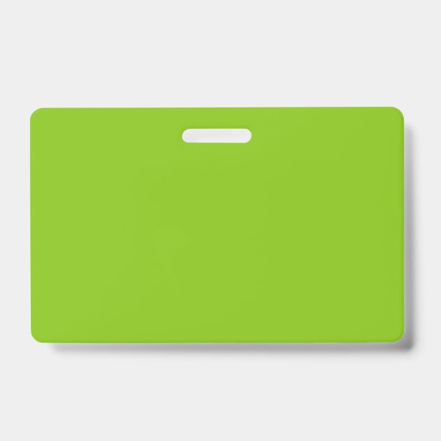 Plain colour solid parrot bright lime green badge (Front)