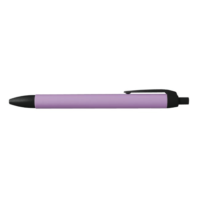 Plain colour solid pastel purple African violet Black Ink Pen (Top)