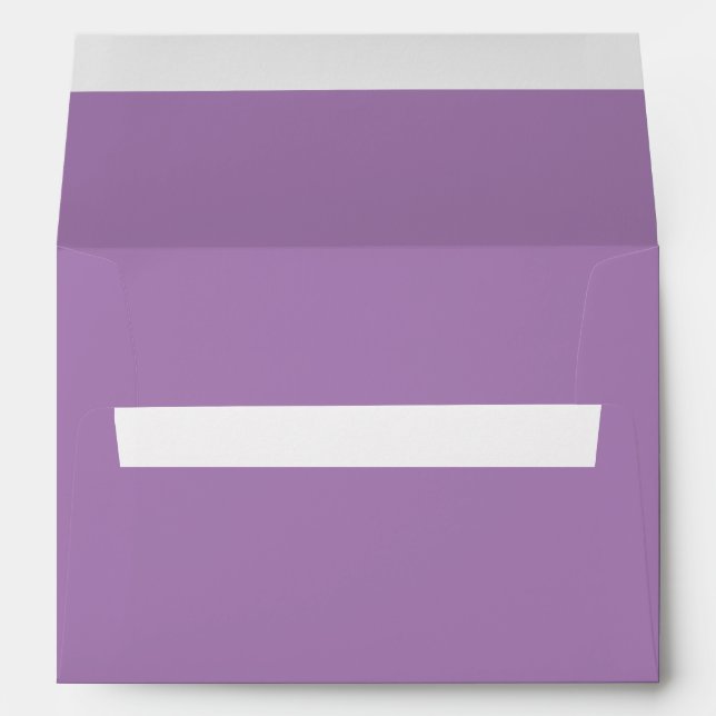 Plain colour solid pastel purple African violet Envelope (Back (Bottom))