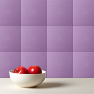 Plain colour solid pastel purple African violet Tile