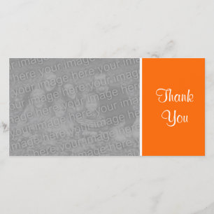 Plain Colour - Thank You - Orange Card