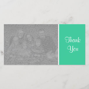 Plain Colour - Thank You - Sea Green Card