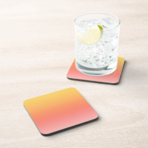 Plain colours - Yellow to Misty Pink ombre Coaster