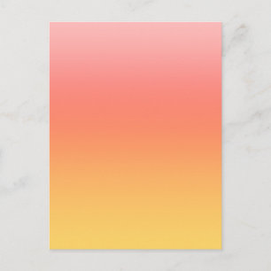 Plain colours - Yellow to Misty Pink ombre Postcard