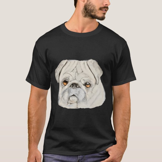 Plain Crystal Pug T-Shirt (Front)