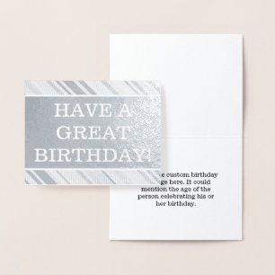 Plain, Custom "HAVE A GREAT BIRTHDAY" Card