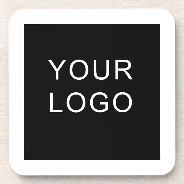 Plain Customizable Business Corporate Logo Design  Coaster (Front)
