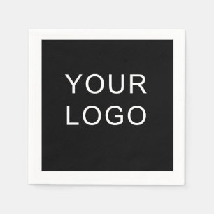 Plain Customizable Business Corporate Logo Design  Napkin