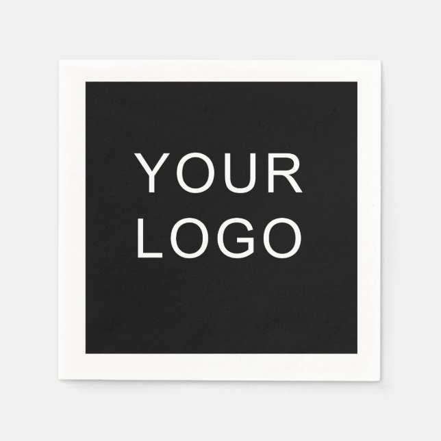 Plain Customizable Business Corporate Logo Design  Napkin (Front)