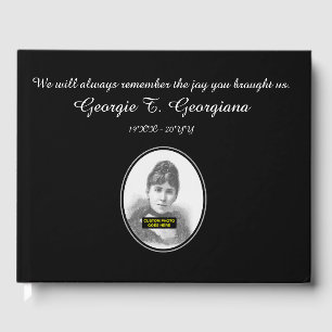 Plain, Customized Memorial Guestbook