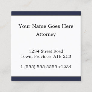 Plain, Dapper Professional Lawyer Business Card