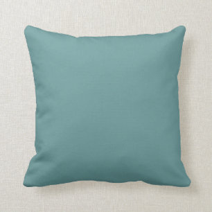 Plain Desaturated Cyan Background Throw Pillow