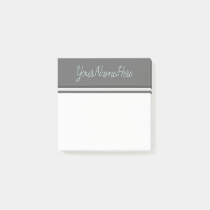 Plain Dim Grey Background and Light Cyan Name Post-it Notes