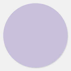 Plain dusty lavender solid colour classic round sticker