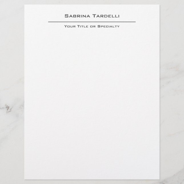 Plain Elegant Attractive Minimalist Letterhead (Front)