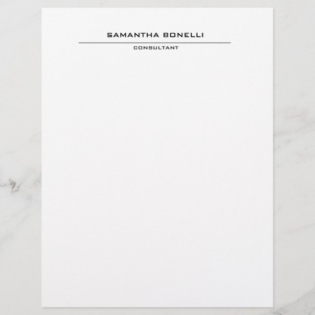Plain Elegant Attractive Minimalist Letterhead (Front)