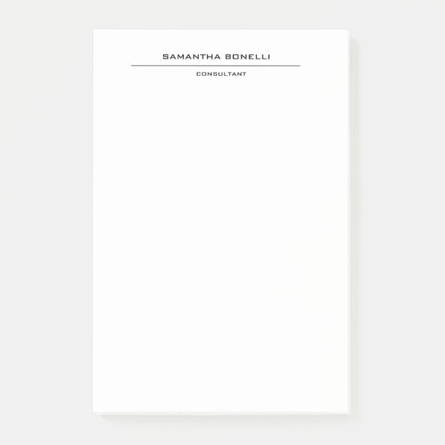 Plain Elegant Attractive Minimalist Post-it Notes (Front)