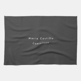 Plain Elegant Black Minimalist Modern Kitchen Towel