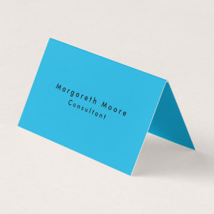 Plain Elegant Blue Background Professional Business Card
