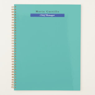 Plain Elegant Blue Minimalist Design Planner