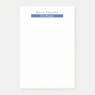 Plain Elegant Blue White Minimalist Design Post-it Notes