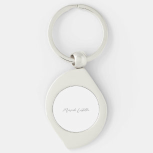 Plain Elegant Calligraphy Script Minimalist Name Keychain