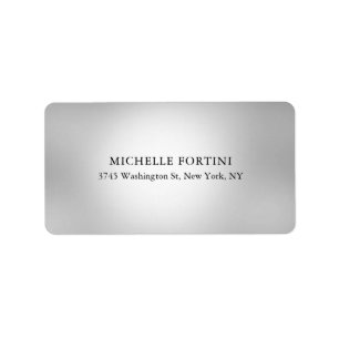 Plain Elegant Classical Simple Modern Grey Label