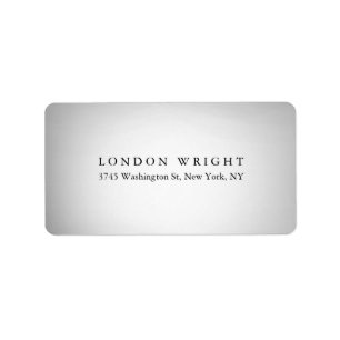 Plain Elegant Classical Simple Modern Grey Label