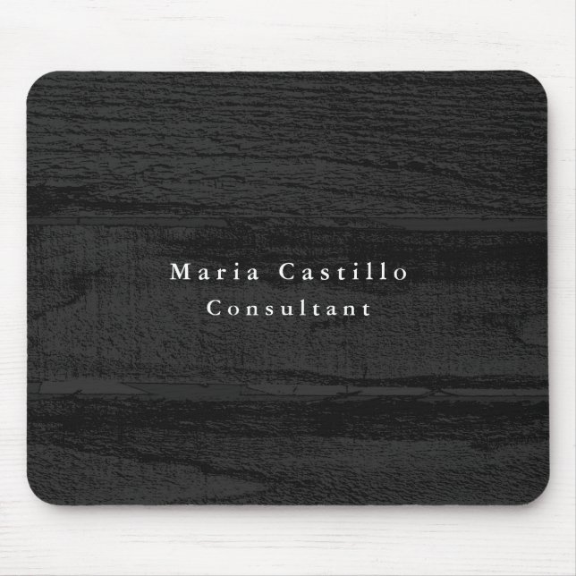 Plain Elegant Grey Wood Minimalist Modern Mouse Pad (Front)