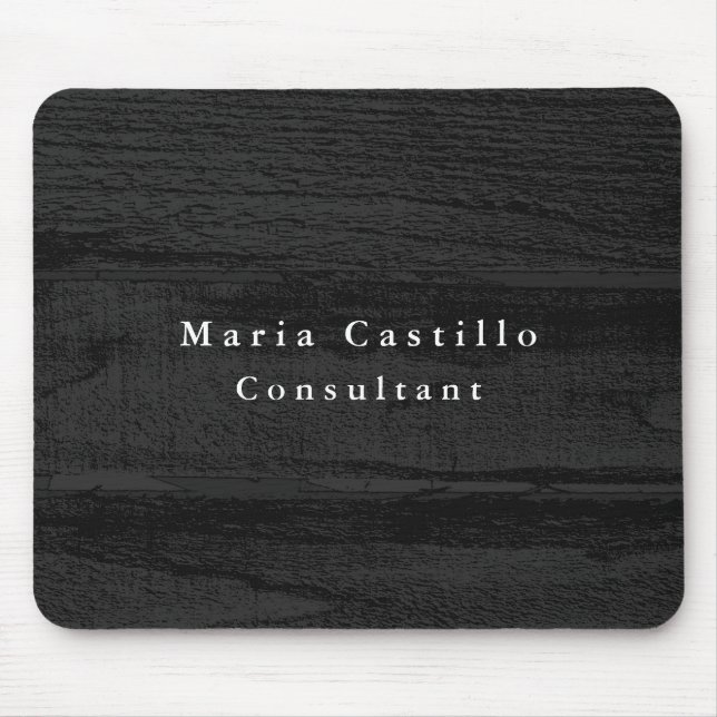 Plain Elegant Grey Wood Minimalist Modern Mouse Pad (Front)
