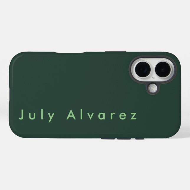 Plain Elegant Greyish Green Minimalist Case-Mate iPhone Case (Back (Horizontal))