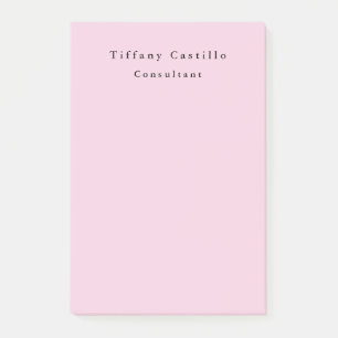 Plain Elegant Light Pink Simple Minimalist Modern Post-it Notes