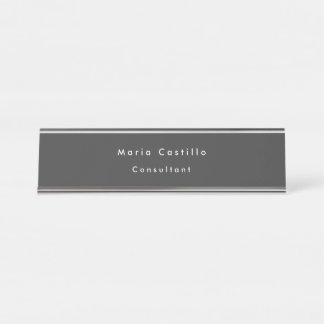 Plain Elegant Minimalist Modern Desk Name Plate