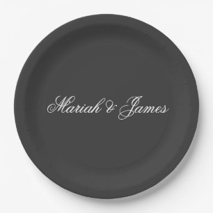 Plain Elegant Minimalist Modern Paper Plate