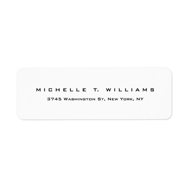 Plain Elegant Modern Black White Minimalist (Front)