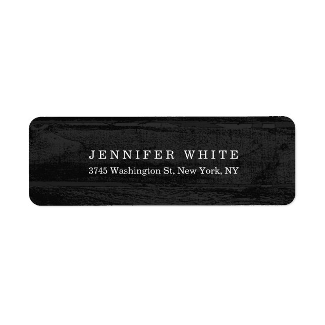 Plain Elegant Modern Black White Minimalist Wood (Front)