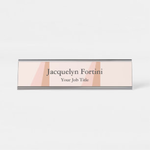 Plain Elegant Modern Minimalist Desk Name Plate