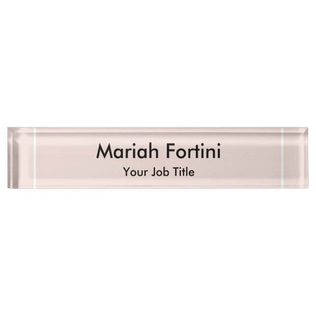 Plain Elegant Modern Minimalist Nameplate (Front)