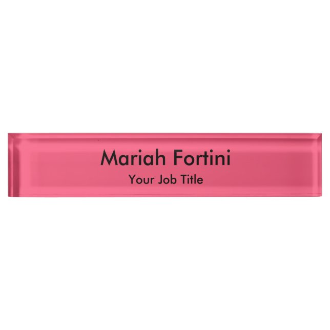 Plain Elegant Modern Minimalist Nameplate (Front)