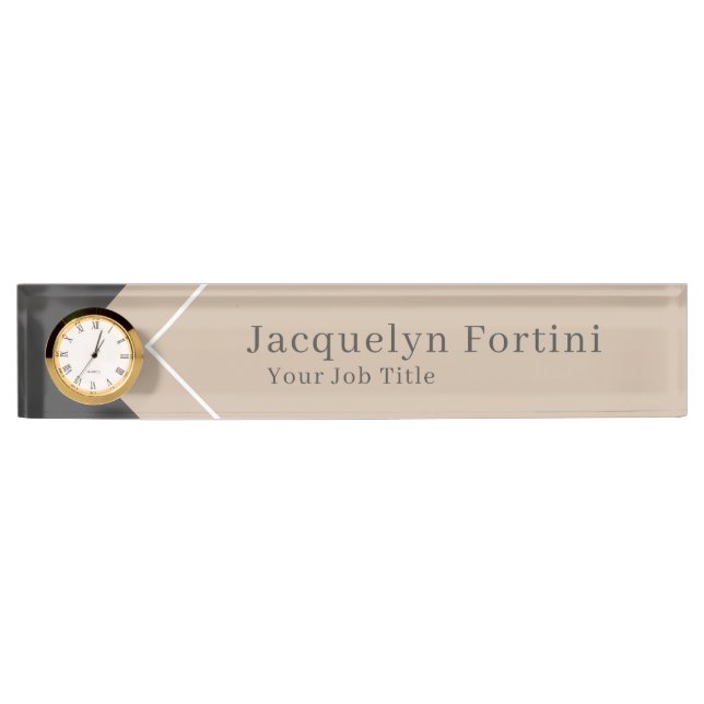Plain Elegant Modern Minimalist Nameplate (Front)