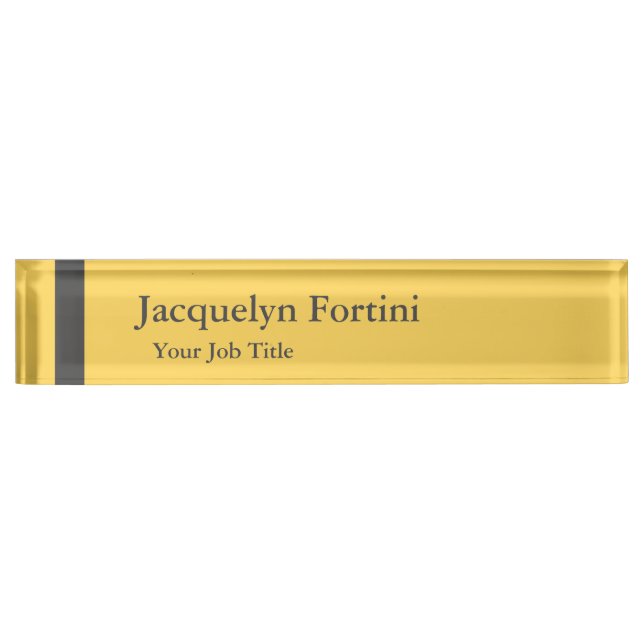 Plain Elegant Modern Minimalist Nameplate (Front)