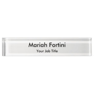 Plain Elegant Modern Minimalist Your Name Nameplate